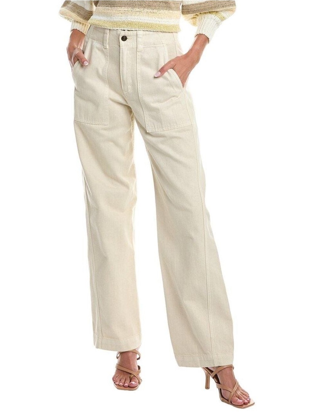 Joie Cream Trousers with Branded Tag